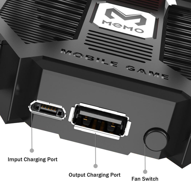 Джойстик для телефона с охлаждением Memo AK77 1200mAh Original игровой контроллер триггер (Black) (18535)