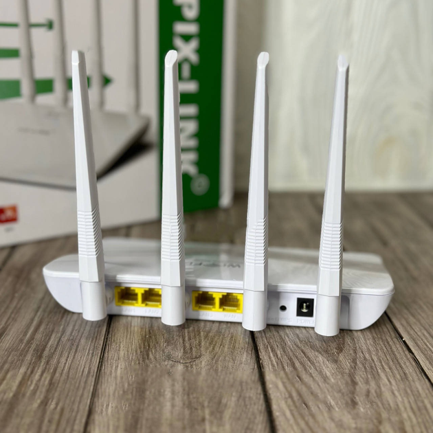 Маршрутизатор WI-FI роутер 4 антенны PIX-LINK LV-WR21Q (White) (17610)