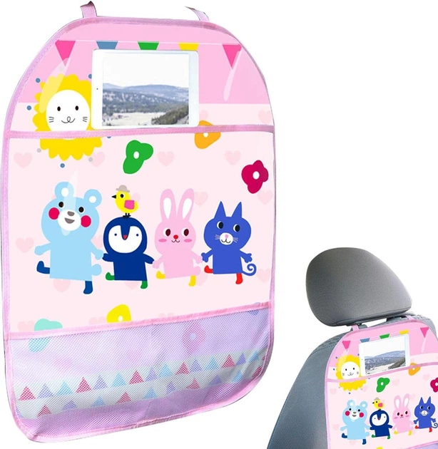 Органайзер автомобильный на переднее сиденье LVR 028 защитная накладка на спинку (Pink)