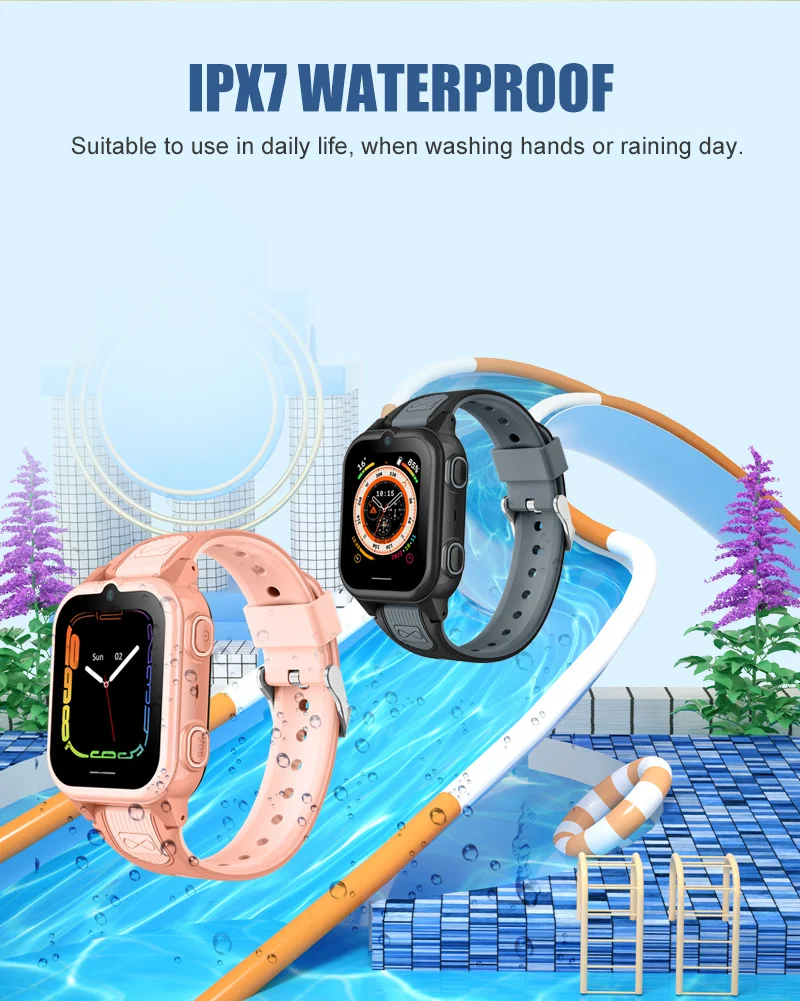 Смарт часы-телефон детские Wonlex CT21 Original с видеозвонком WI-FI GPS SIM-карта (Pink) (18556)