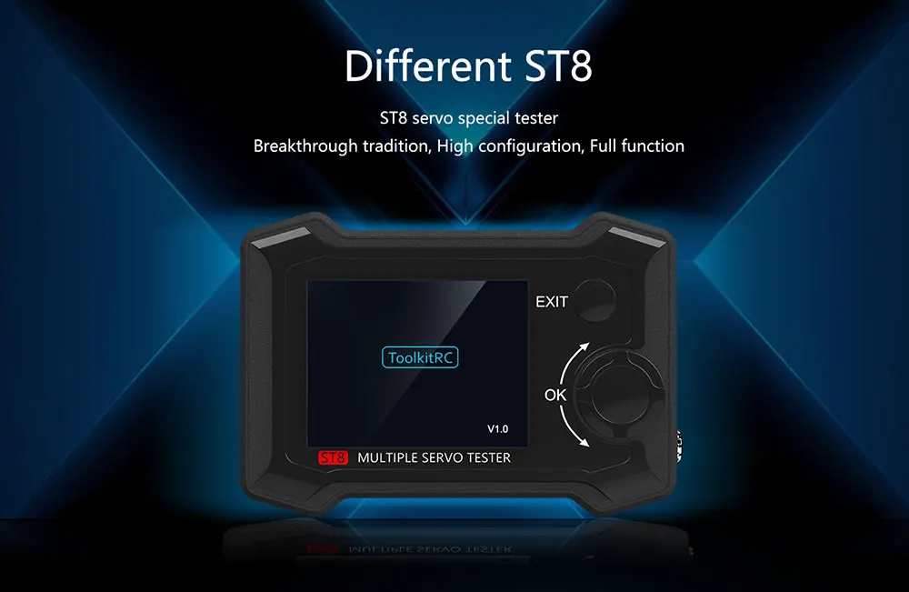 Цифровой многофункциональный сервотестер ToolkitRC ST8 для FPV настройки калибровки сервоприводов speedybee (Black) (18763)