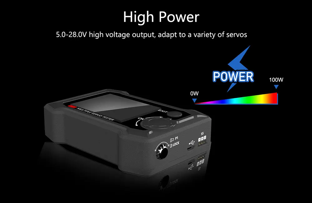 Цифровой многофункциональный сервотестер ToolkitRC ST8 для FPV настройки калибровки сервоприводов speedybee (Black) (18763)