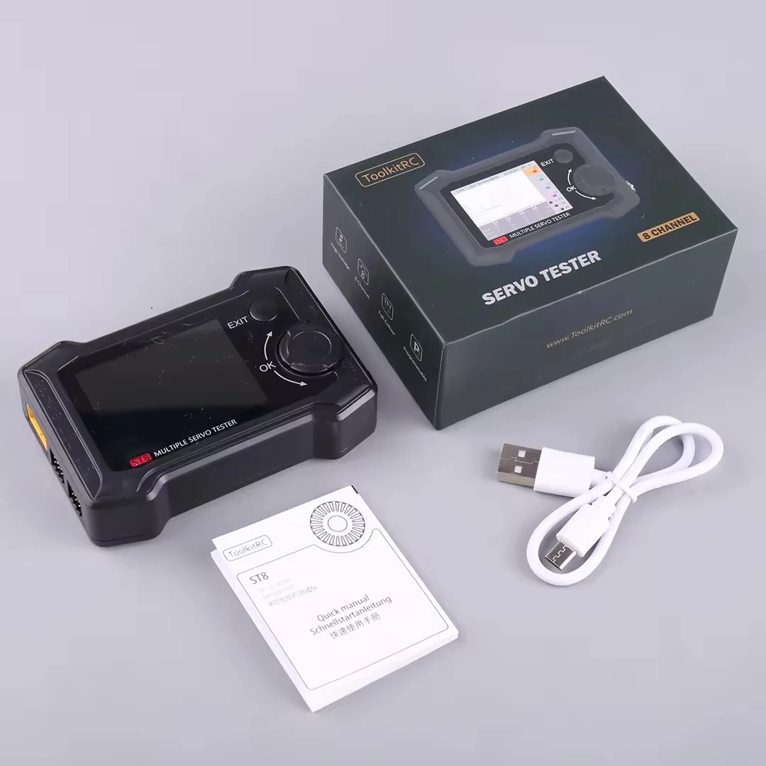 Цифровой многофункциональный сервотестер ToolkitRC ST8 для FPV настройки калибровки сервоприводов speedybee (Black) (18763)