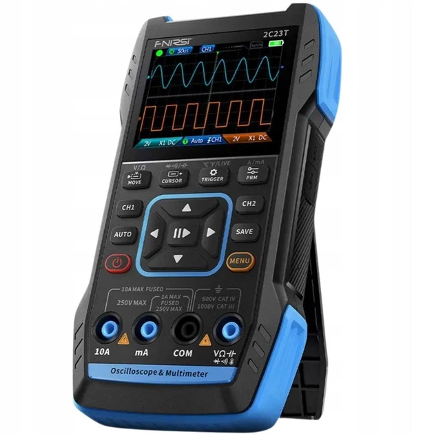 Цифровой осциллограф мультиметр 3в1 Fnirsi 2C23T двухканальный портативный генератор сигналов (19165)