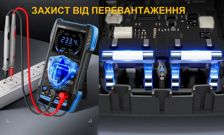 Цифровой осциллограф мультиметр 3в1 Fnirsi 2C23T двухканальный портативный генератор сигналов (19165)