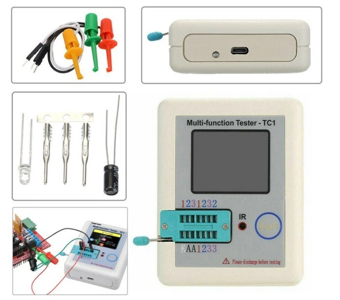 Цифровой тестер радиокомпонентов Fnirsi LCR-TC1 измеритель параметров транзисторов (19174)