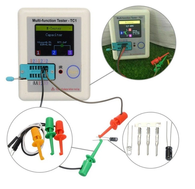 Цифровой тестер радиокомпонентов Fnirsi LCR-TC1 измеритель параметров транзисторов (19174)