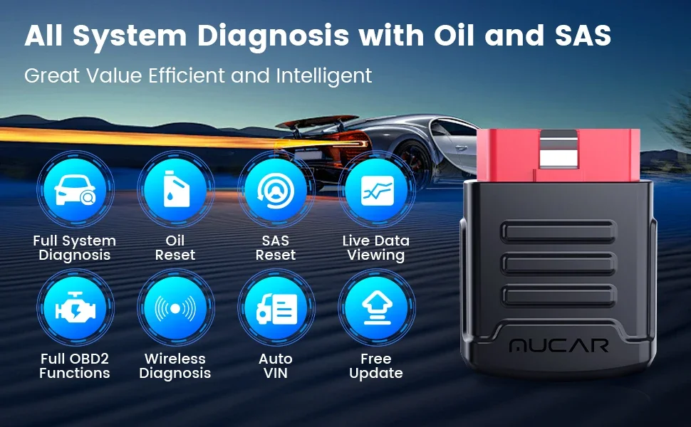 Универсальный автосканер Мультимарочный OBD2 Mucar BT200 Pro Профессиональный диагностический сканер автомобильный ОБД2, EOBD, ELM327 (19802)