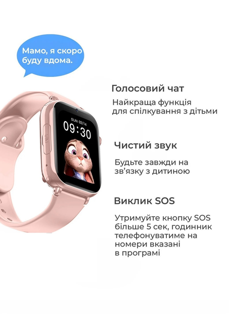 Детские смарт часы-телефон LEMFO LT38 4G GPS SIM-карта Original геозона видеозвонок (Pink) (17825)