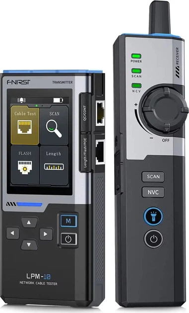 Многофункциональный кабельный тестер Fnirsi LPM-10A Профессиональный тестер сетевого кабеля PoE (19669)