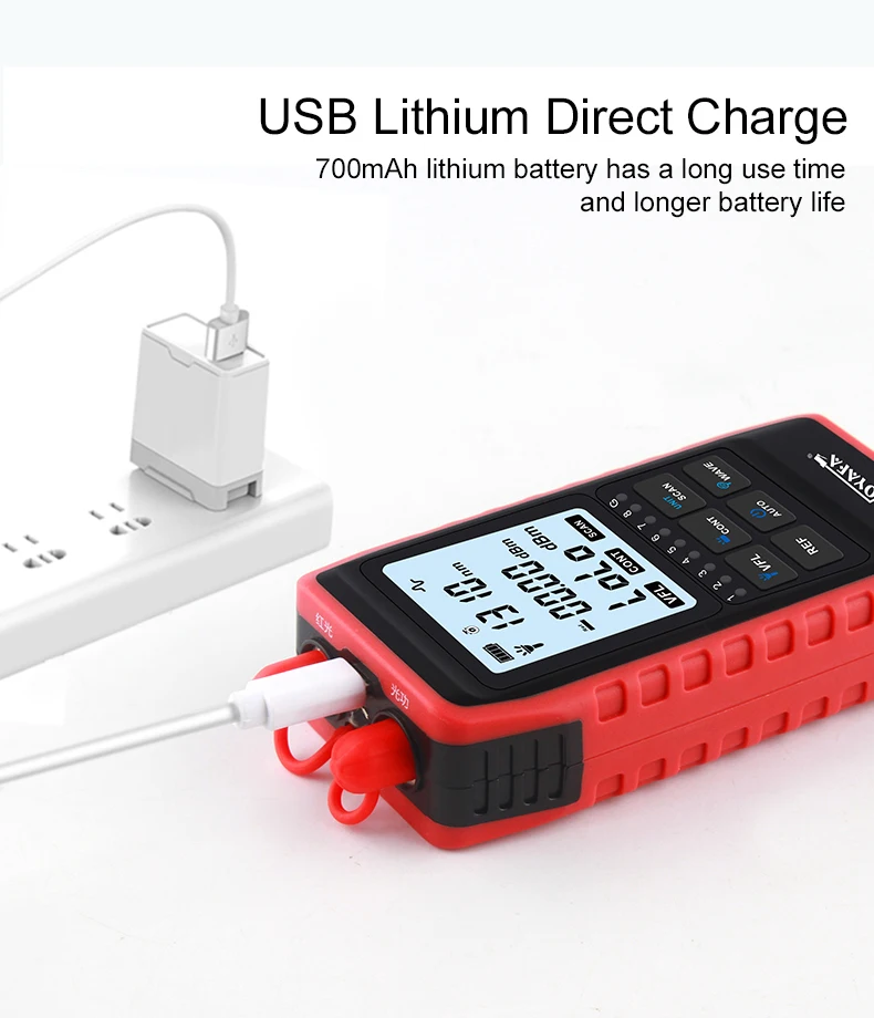 Многофункциональный кабельный тестер Noyafa NF-908S для RJ45, FC  ST  SC (18888)