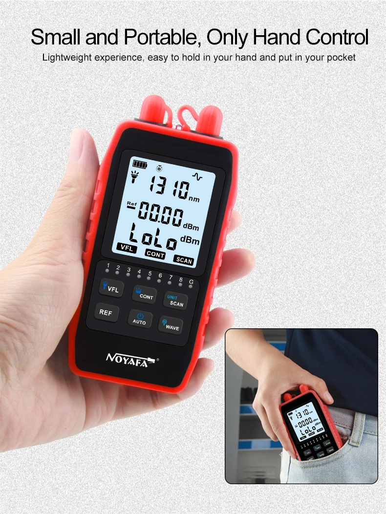 Многофункциональный кабельный тестер Noyafa NF-908S для RJ45, FC  ST  SC (18888)