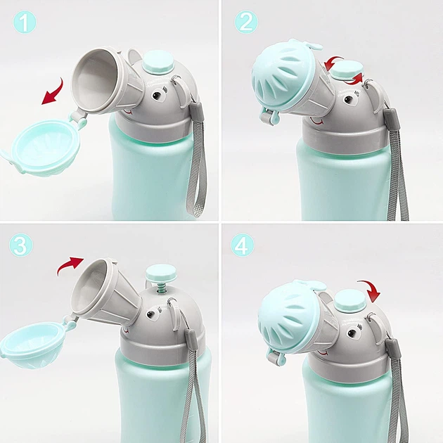 Писсуар портативный дорожный для мальчиков LVR 031 уличный складной горшок (Blue) (19001)