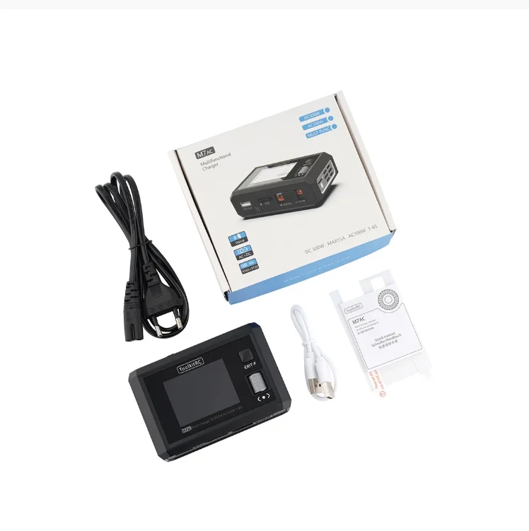 Зарядное устройство с Блоком питания ToolkitRC M7AC 300W 20А для FPV 2-6S LiPo LiIon XT60 XT30 ADP200 ADP100 M6D M7 Q4AC Q6AC (Black) (18761)