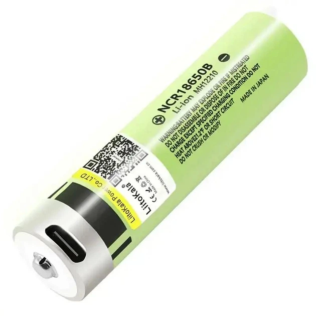 Аккумулятор 18650 LiitoKala USB-34B 3400 mAh с портом Type-C для зарядки и платой защиты 8А, 3.7V