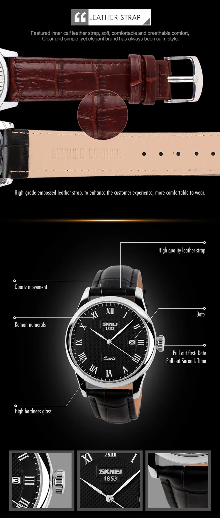 Часы наручные мужские Skmei 9058 (Black Man Stainless Steel, 9058SBK-B) (18411)