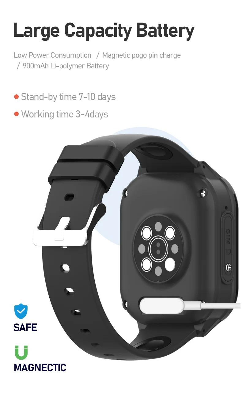 Детские смарт-часы Wonlex KT19 PRO Max Original часы-телефон с видеозвонком GPS WI-FI и SIM-картой (Black) (19131)