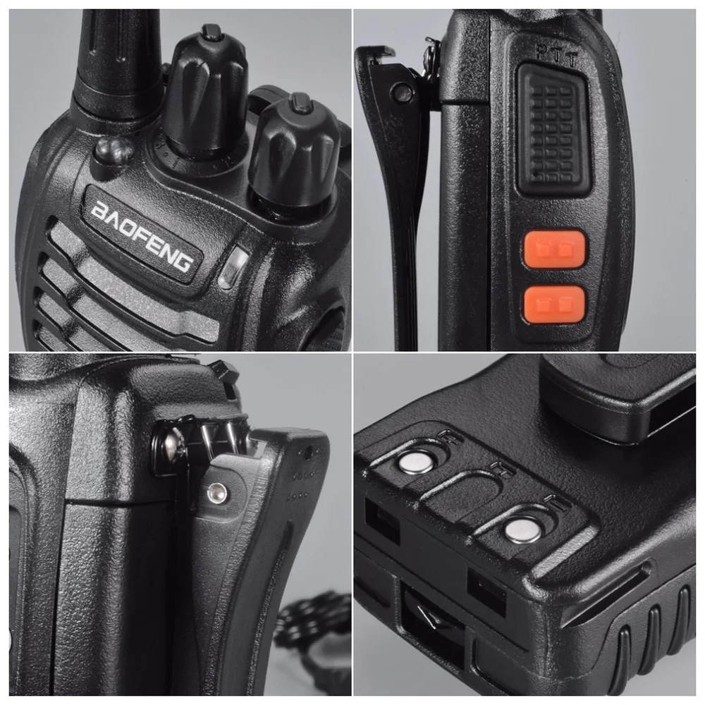 Комплект двух Портативных тактических Раций с Гарнитурой Baofeng BF-888S 2W на 16 каналов UHF(400-470 МГц) (18837)