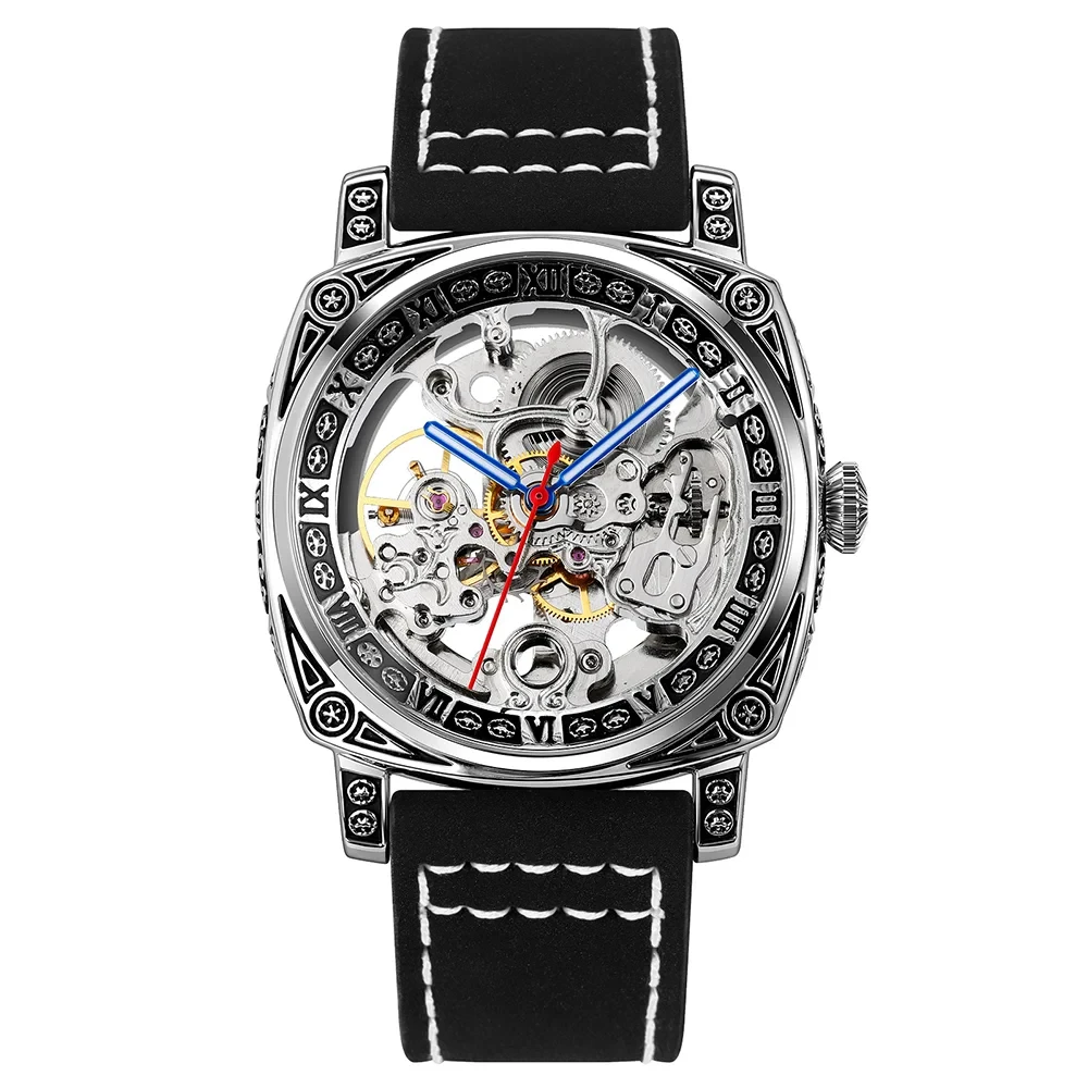 Механические часы наручные скелетон с автоподзаводом Skmei 9271 (Black, 9271BK)