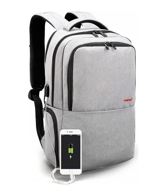 Рюкзак городской Tigernu T-B3259 с USB портом и отсеком для ноутбука до 15.6'' 18л (Black Gray) (19385)
