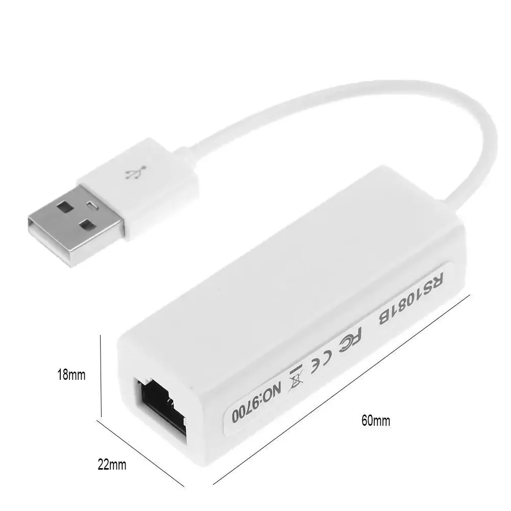 Сетевой адаптер переходник PIX-LINK USB LAN RD9700 сетевая карта (White) (16156)