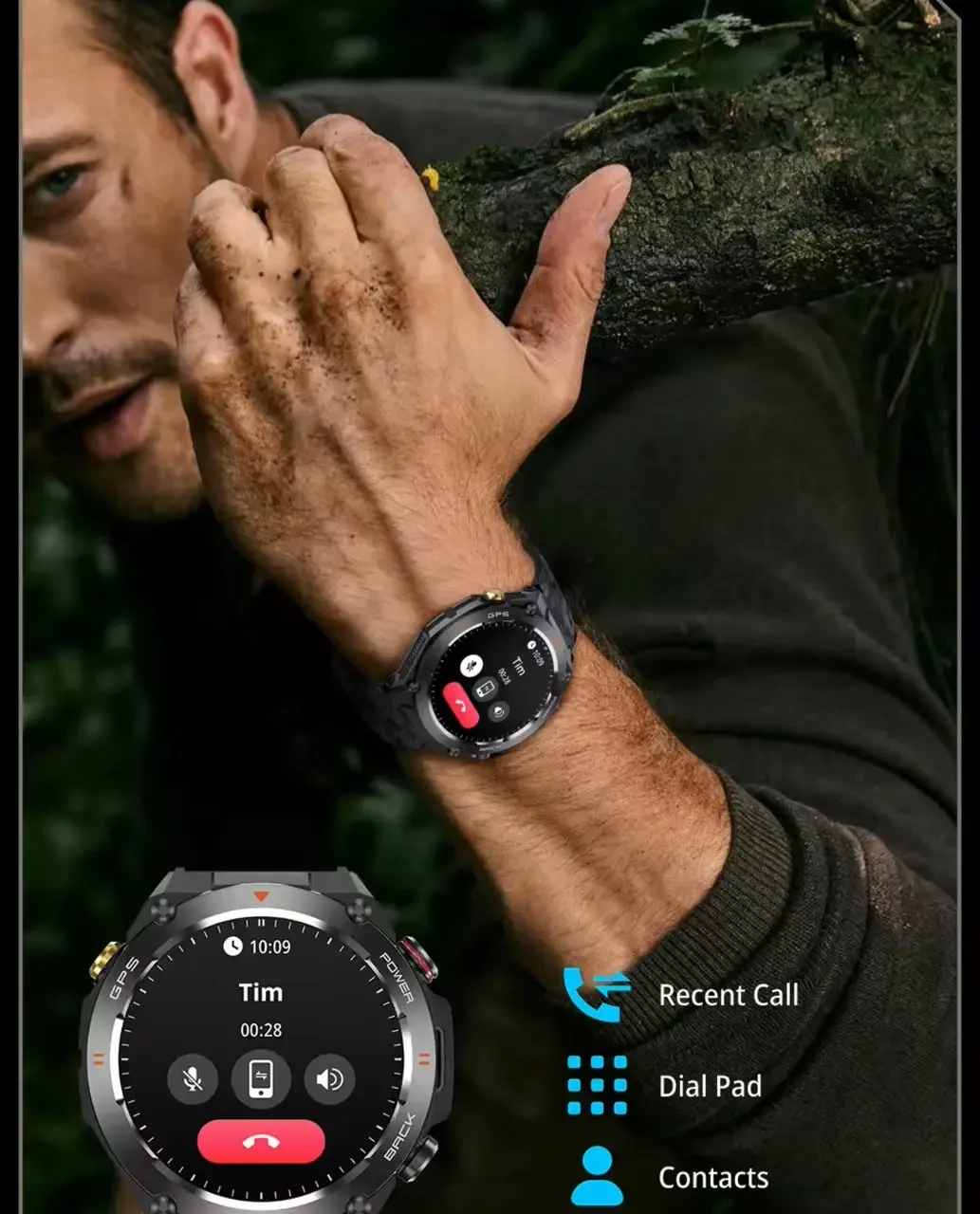 Умные смарт-часы Colmi V75 GPS Original фитнес браслет (Black) (19242)