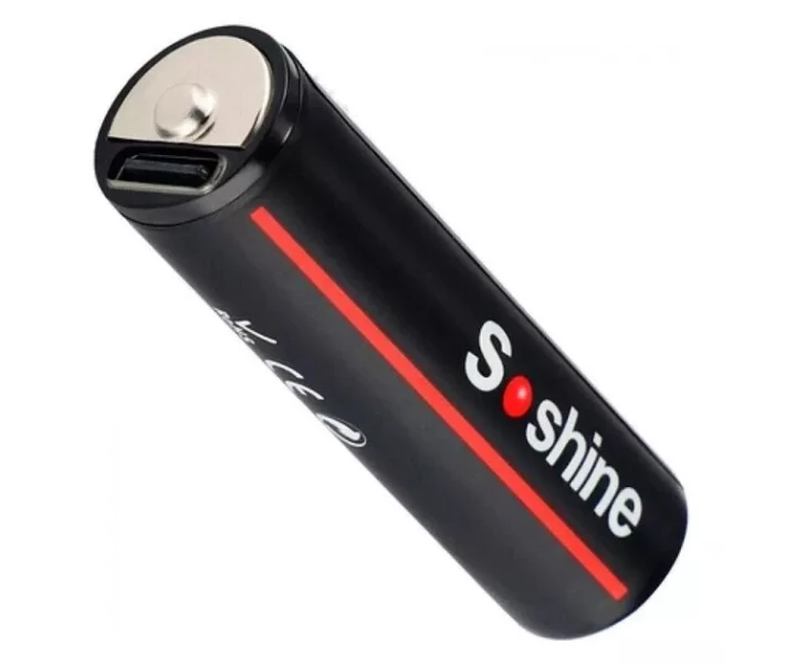 Аккумулятор AA Soshine 1.5V 1730 mAh 2600 mWh с Type-C зарядкой / Батарейка аккумуляторная
