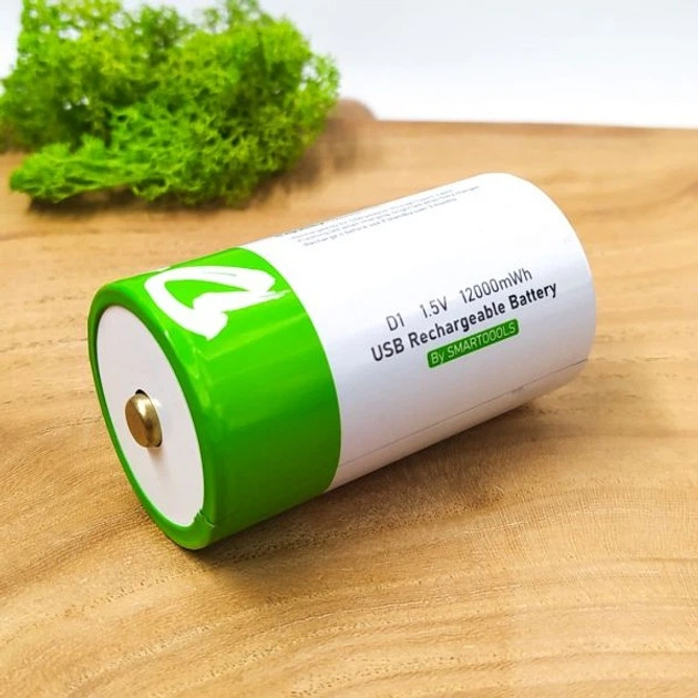 Аккумулятор тип D / R20 Smartoools 8000 mAh бочонок Li-Ion с зарядкой Type-C 1.5V (19329)