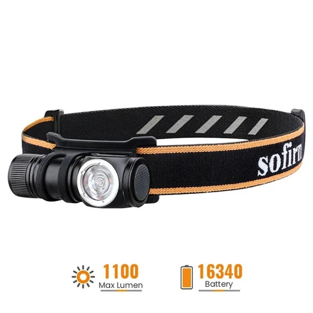 Налобный фонарик Sofirn HS10 компактный аккумуляторный светодиодный фонарь (Black) (19273)