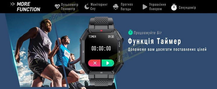 Сенсорные умные смарт-часы Sport K55 (Black) (16070)
