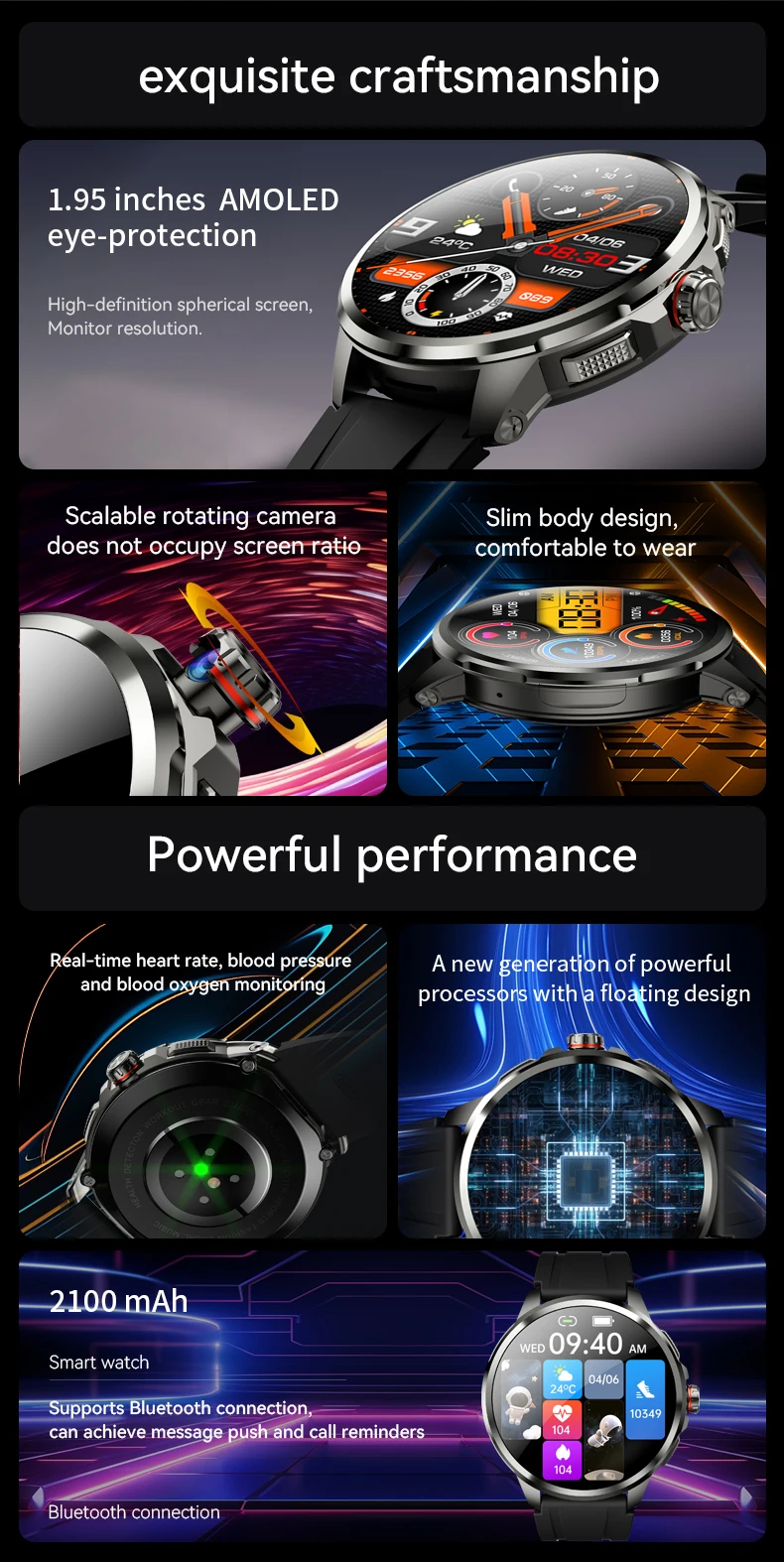 Смарт-часы смартфон Wonlex MT109 с видеозвонком WI-FI GPS SIM-карта Original (Black) (18677)