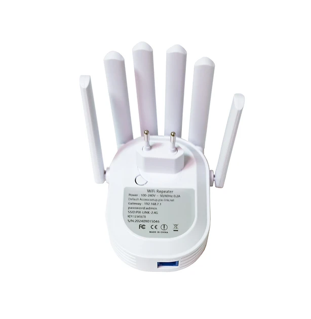 Усилитель WiFi сигнала ретранслятор Wi-Fi PIX-LINK LV-WR60T 300Mbps 2.4 GHz репитер точка доступа (White) (17964)