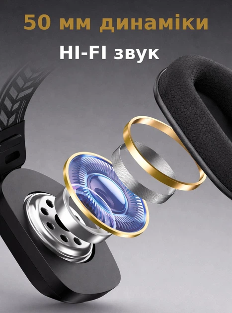 Беспроводные игровые наушники Onikuma GT828 геймерская Bluetooth гарнитура с микрофоном и RGB (Black) (19119)