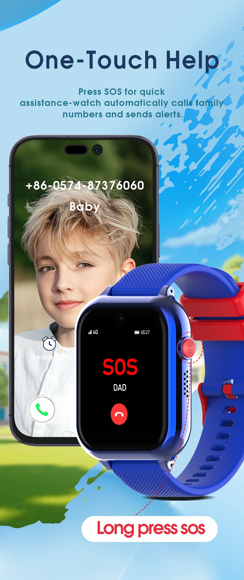 Детские смарт-часы Wonlex KT38 Original часы-телефон с видеозвонком GPS WI-FI и SIM-картой (Pink) (19135)