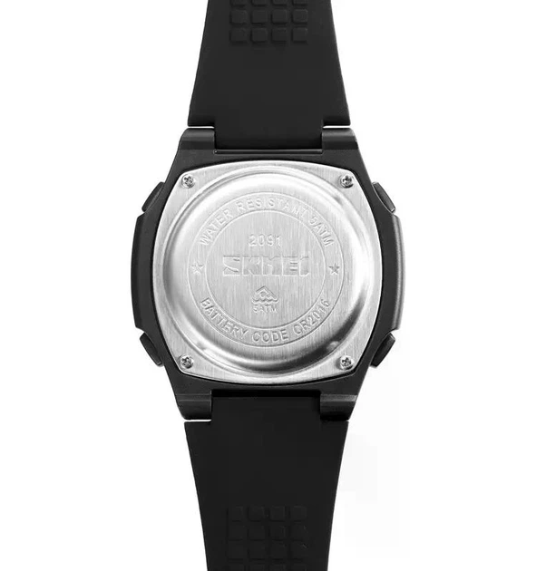 Мужские наручные часы Skmei 2091 Original цифровые электронные спортивные (Black Light Blue Black, 2091BKLTBUBK) (19471)