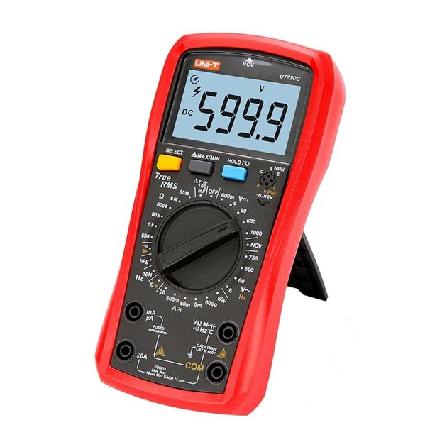 Мультиметр UNI-T UT890C Цифровой мультитестер; Напряжение DC/AC; Ток DC/AC; R; C; Прозвонка цепи; тест Диодов, NCV, частота, емкость (19821)