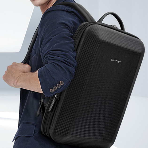 Рюкзак расширяемый Tigernu T-B9152 12-19л для ноутбука 15.6'' (Black) (17043)