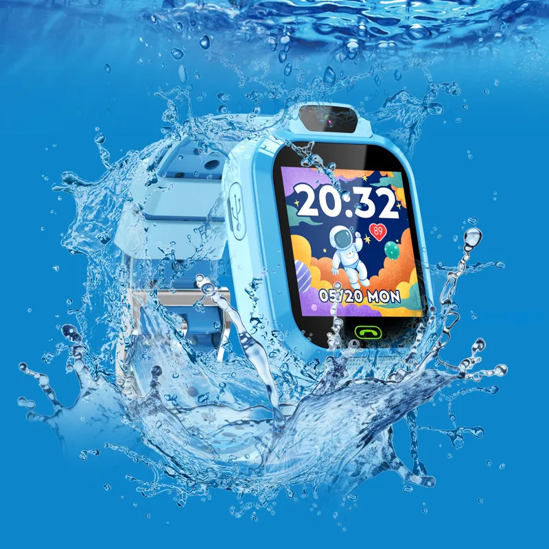Смарт-часы телефон детские Smart Watch S12 с видеозвонком WI-FI GPS SIM-карта  (Blue) (18576)