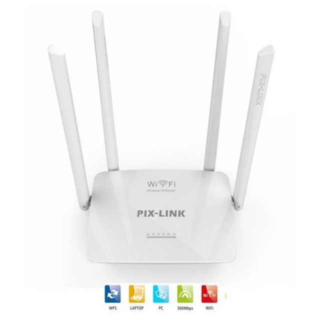 WI-FI роутер 4 антенны маршрутизатор PIX-LINK LV-WR08 (White) (16172)