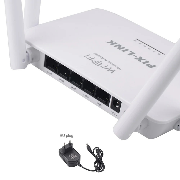 WI-FI роутер 4 антенны маршрутизатор PIX-LINK LV-WR08 (White) (16172)