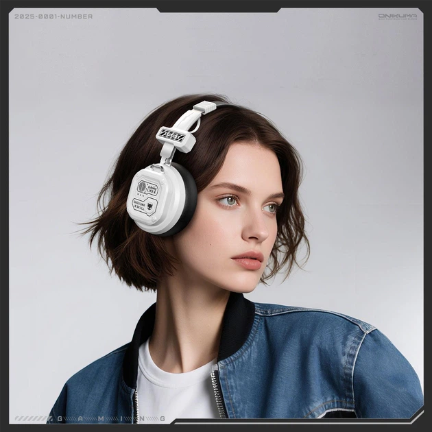 Беспроводные игровые наушники Onikuma GT803 Bluetooth гарнитура с микрофоном и шумоподавлением (White) (19121)