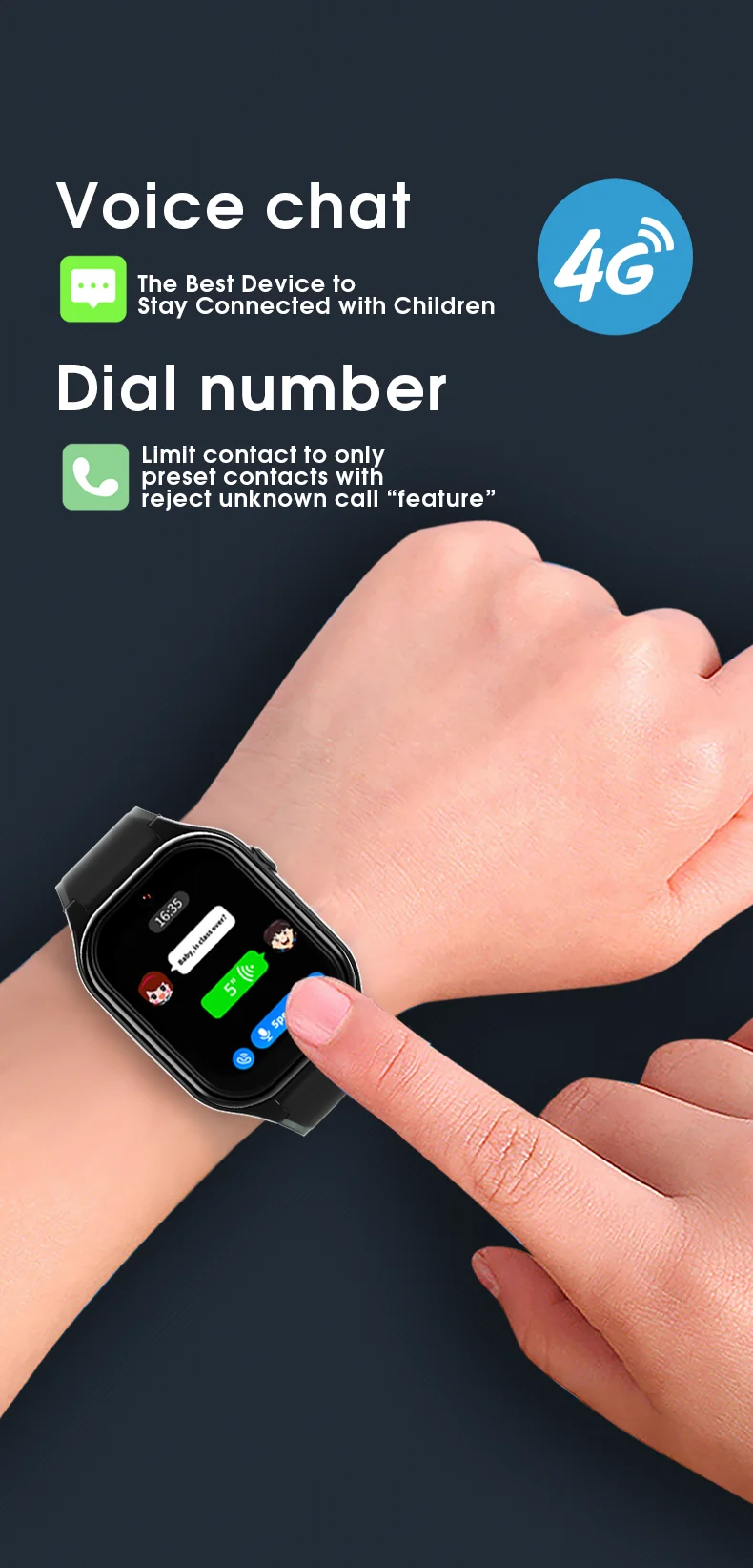 Детские смарт-часы Wonlex CT26 Ultra Small Original компактные часы-телефон с видеозвонком GPS и SIM (Black) (19144)