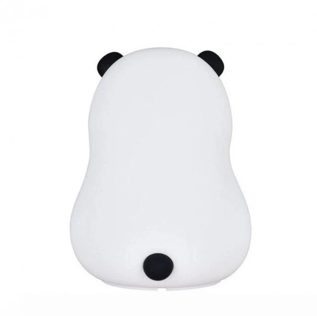 Ночник детский силиконовый Панда LOSSO светодиодный мягкий светильник RGB 1200 мАч (White) (18966)