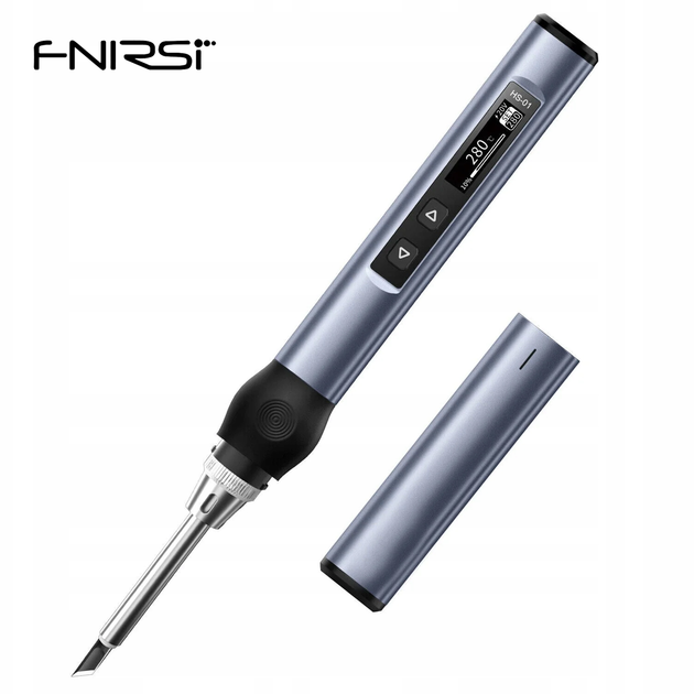 Паяльник портативный Fnirsi HS-01 Set4 профессиональный с регулировкой температуры 65Вт 80-420°C (Blue) (19688)
