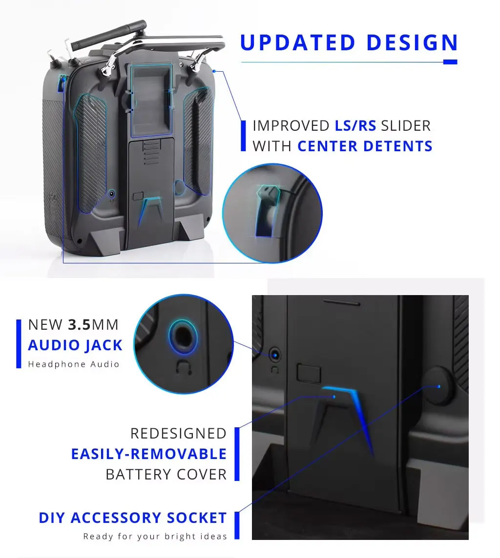 Пульт дистанционного управления RadioMaster TX16S MKII ELRS M2 16-канальный передатчик для БПЛА систем FPV (Black) (18772)