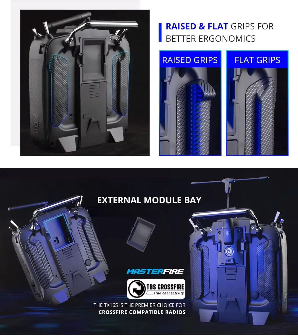 Пульт дистанционного управления RadioMaster TX16S MKII ELRS M2 16-канальный передатчик для БПЛА систем FPV (Black) (18772)