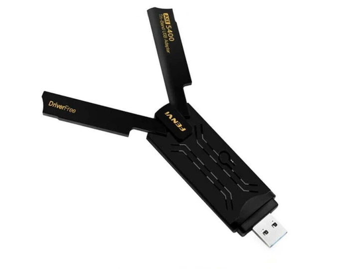 Сетевой адаптер Wi-Fi 6E USB Fenvi FU-AXE5400 двухдиапазонный беспроводной MU-MIMO USB 3.0 (Black) (19122)