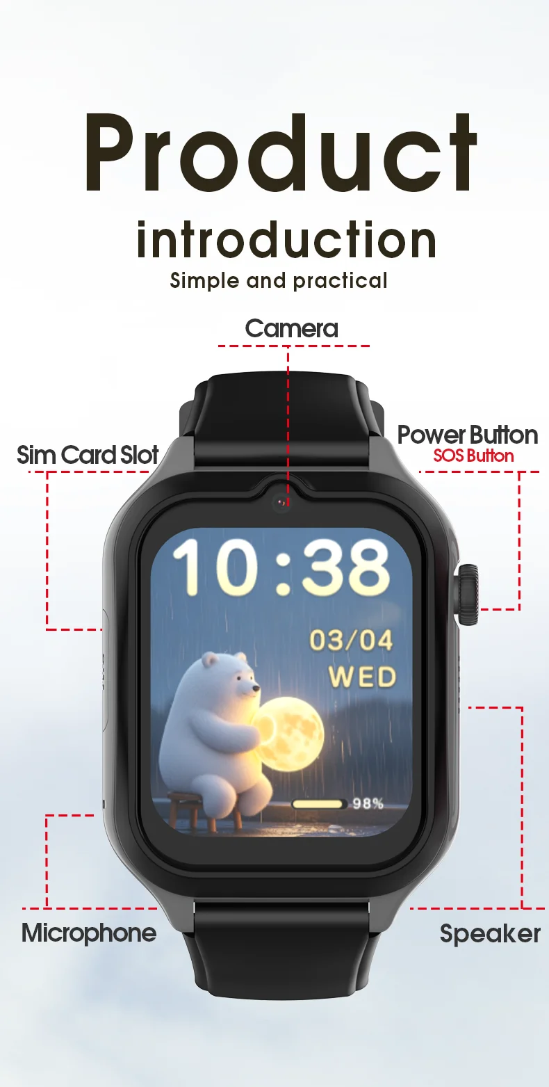 Смарт-часы детские Wonlex CT27 Original Часы-телефон с видеозвонком GPS и SIM-картой, геозабор (Black) (19532)