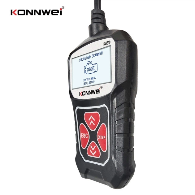 Универсальный автосканер Konnwei KW310 Профессиональный диагностический сканер автомобильный ОБД2, EOBD, OBD2  (Black) (19500)