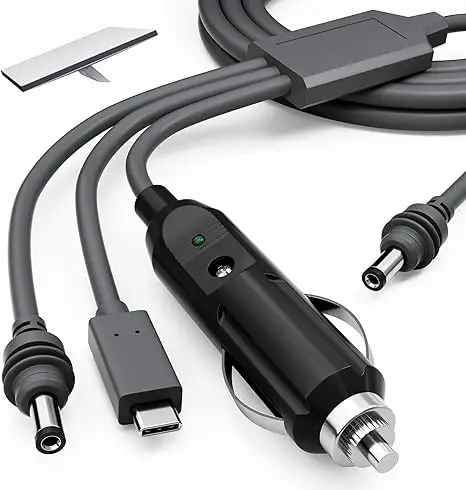 Автомобильный кабель питания для Starlink Mini комплект 3в1 DC Type-C и прикуриватель 3м (19227)